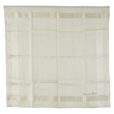 ディオール スカーフ ベージュ ホワイト シルク レディース Dior 【中古】